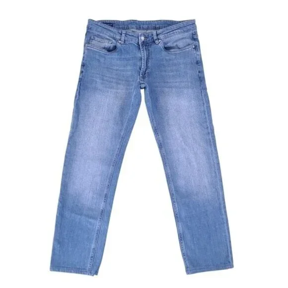 $218 Peter Millar Mens Crown Crafted Tailored Fit Blue Jeans Size 33x29 - Picture 1 of 10